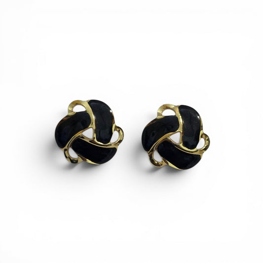 Noir Éclat Luxe Statement Studs