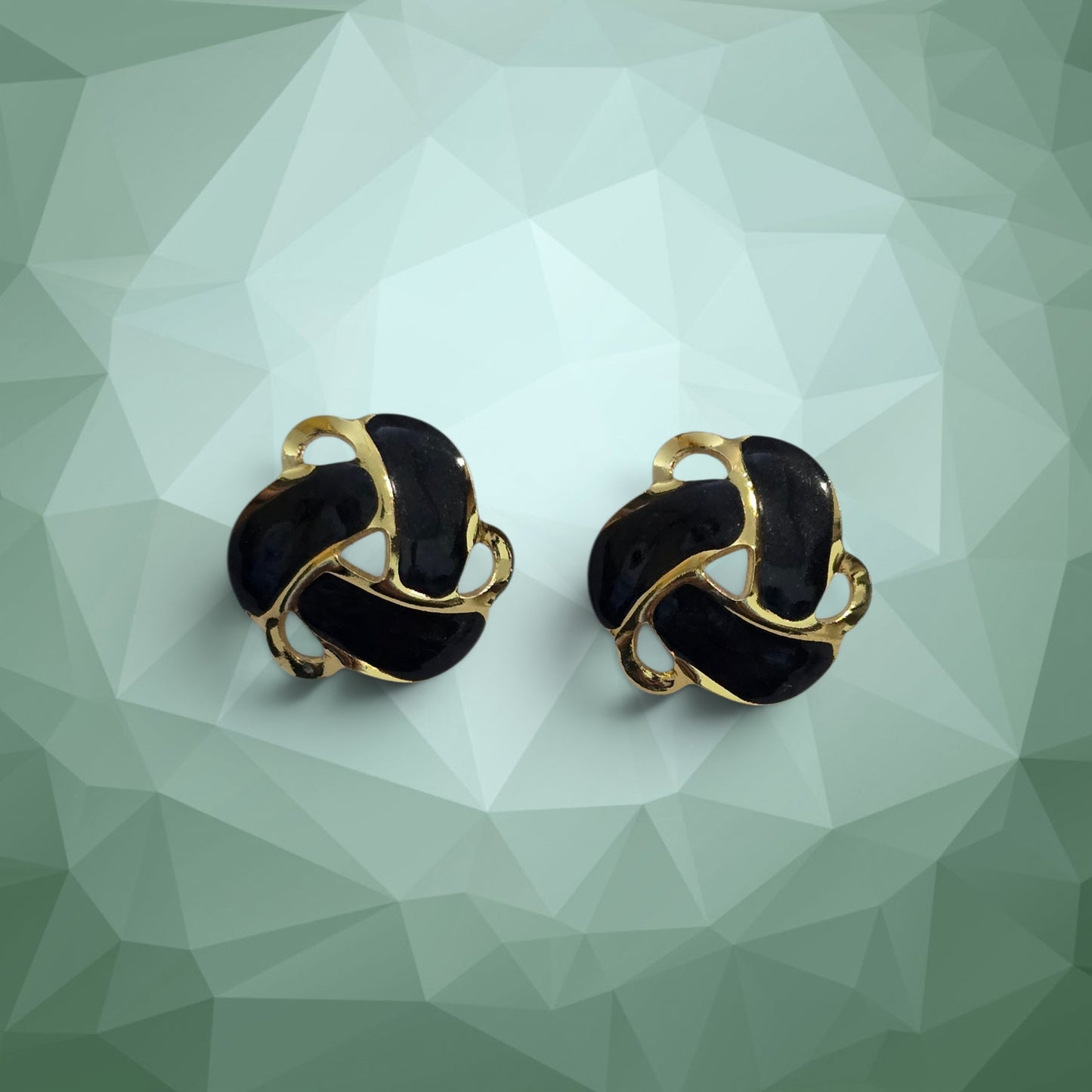 Noir Éclat Luxe Statement Studs