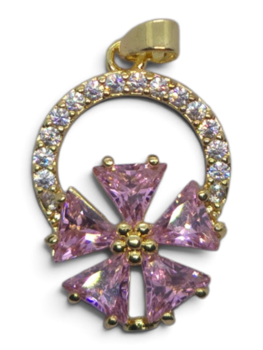 Pink Bloom Halo Pendant