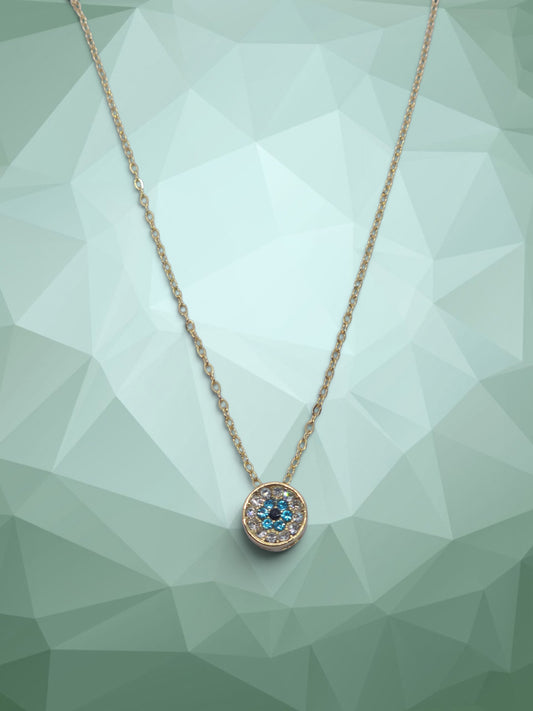 Azure Halo Crystal Pendant