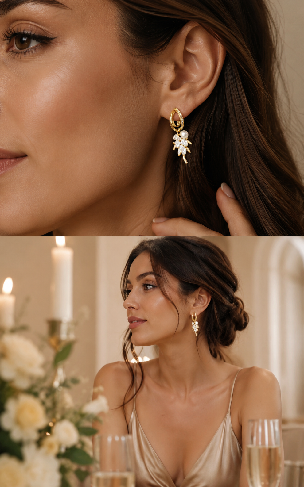Celeste Pearl Bloom Hoops
