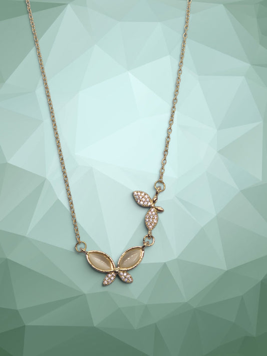 Luna Butterfly Pearl Necklace