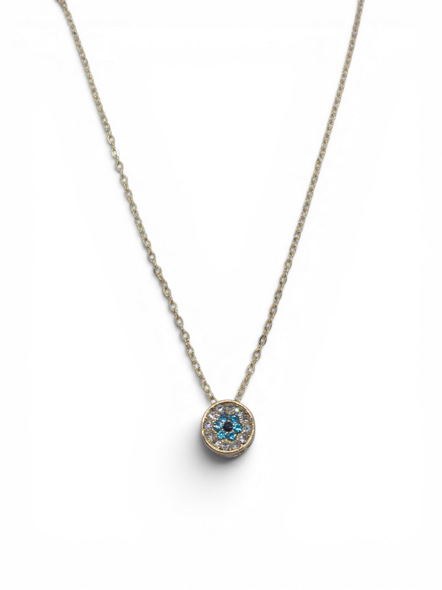 Azure Halo Crystal Pendant