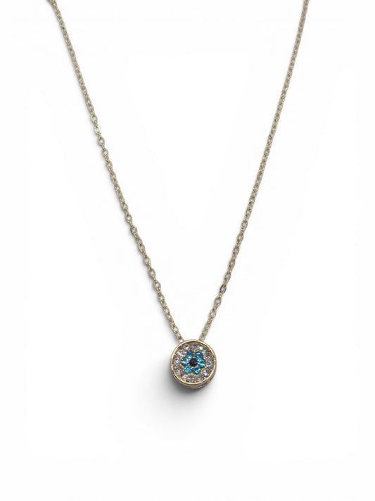 Azure Halo Crystal Pendant