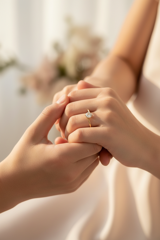 Élan Solitaire Crystal Ring