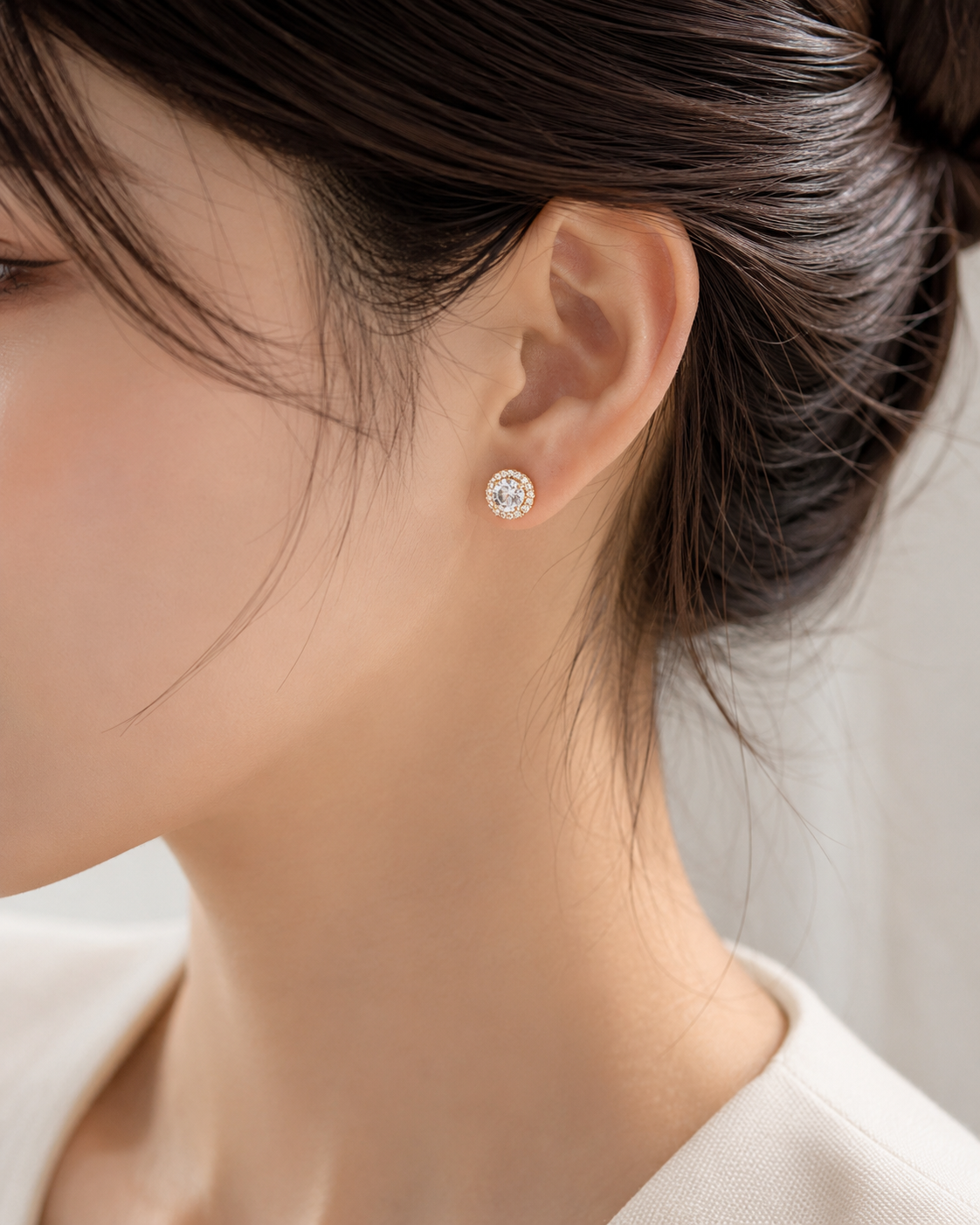 Celeste Halo Stud Earrings