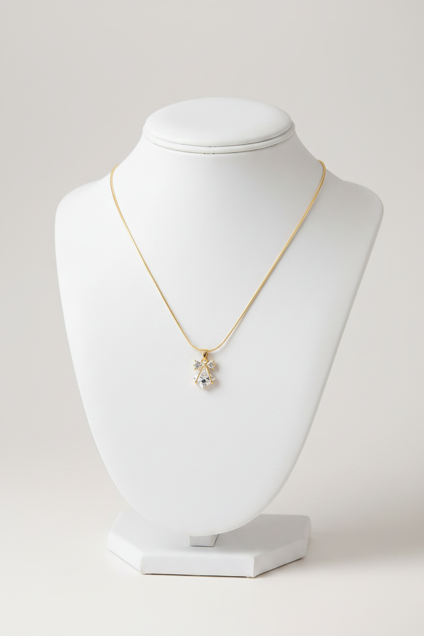 Celeste Bow Crystal Pendant