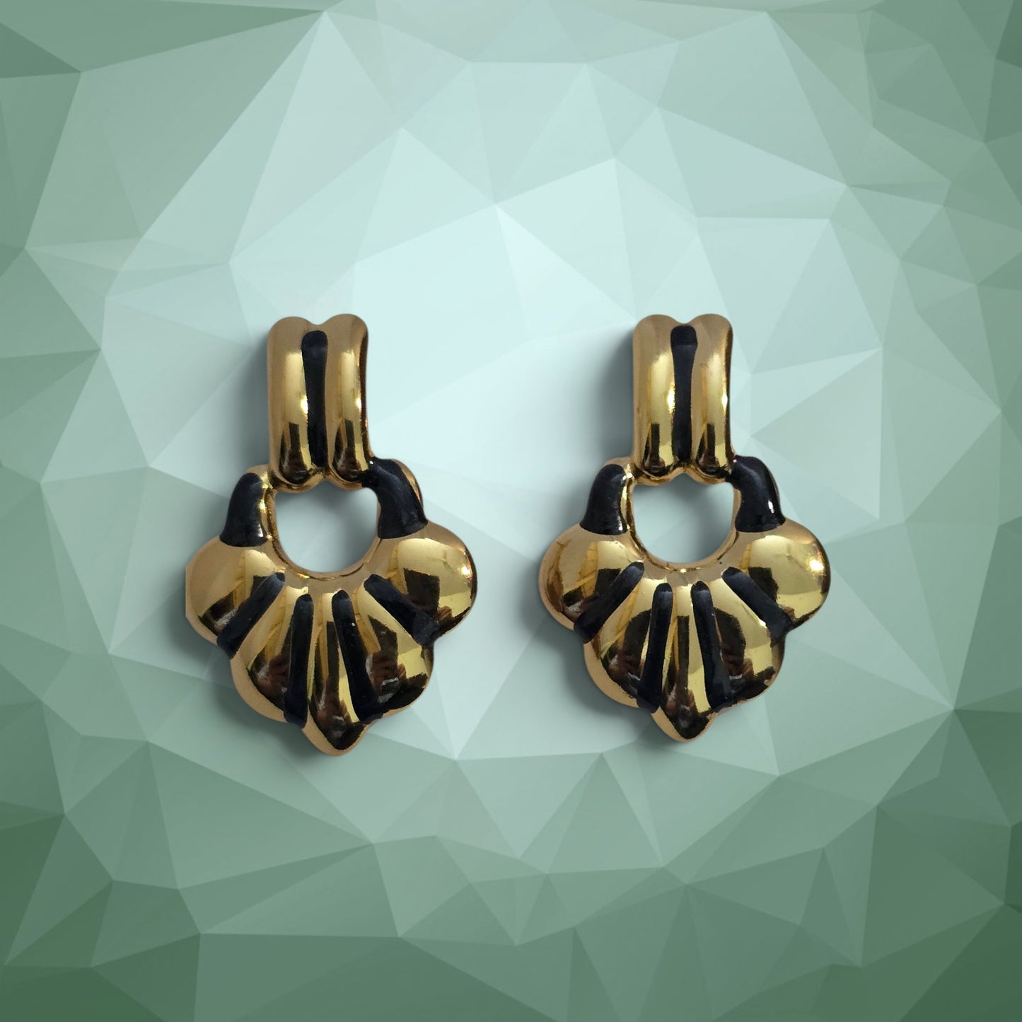 Noir Bloom Drop Earrings
