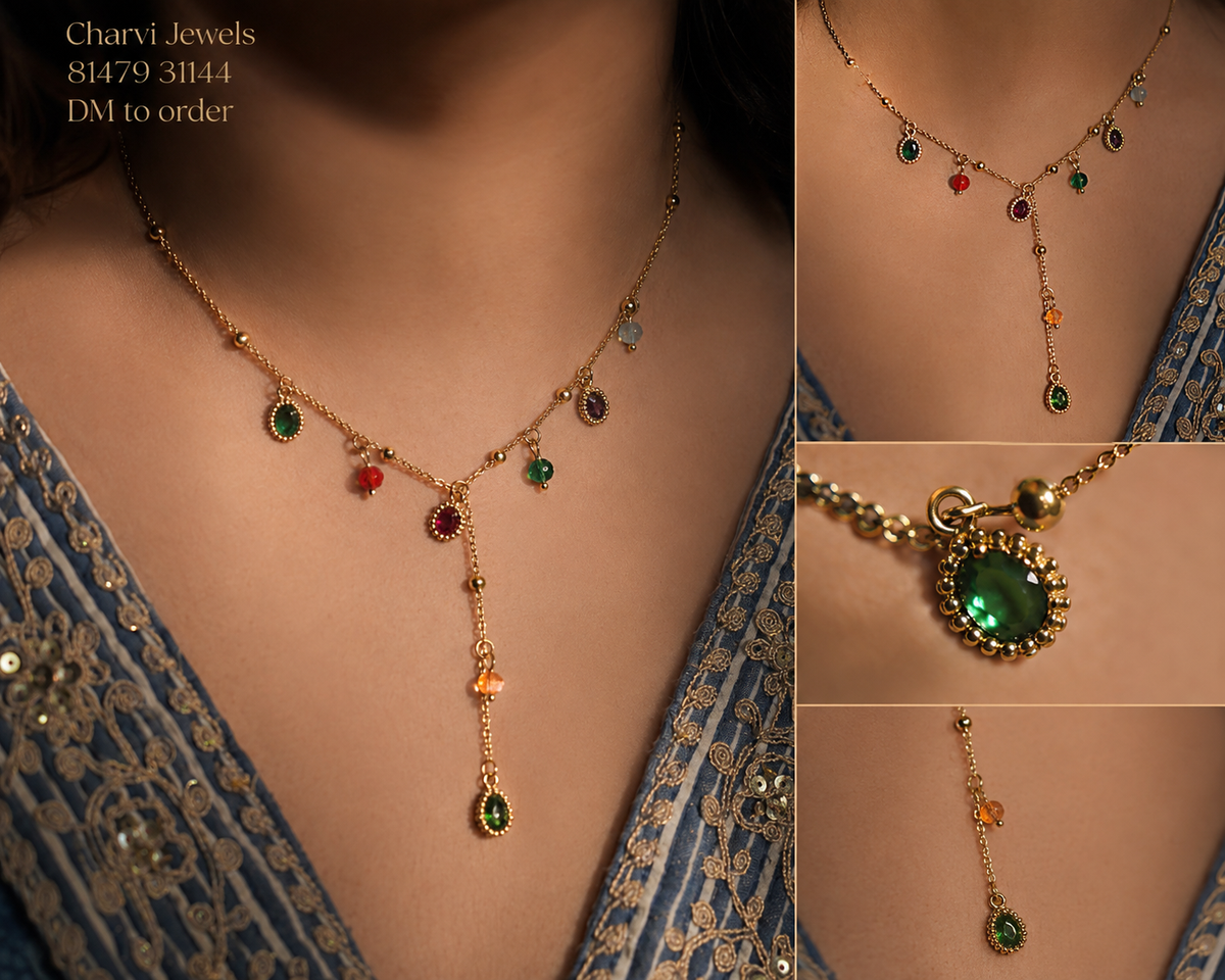 Rainbow Luxe Lariat Necklace