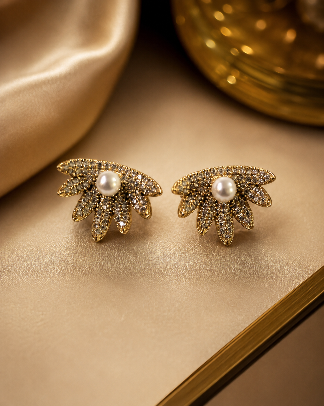 Pearl Bloom Luxe Stud Earrings