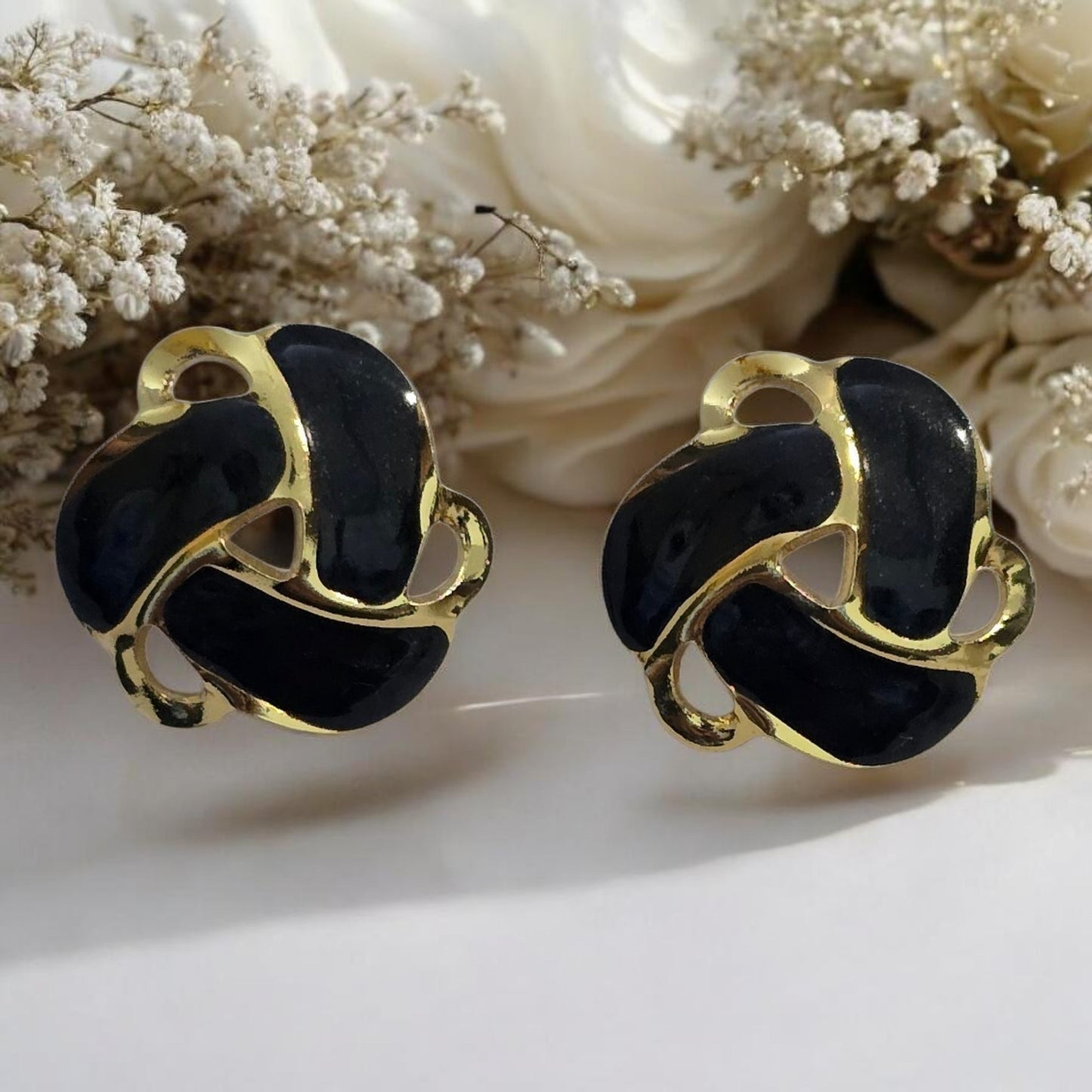 Noir Éclat Luxe Statement Studs