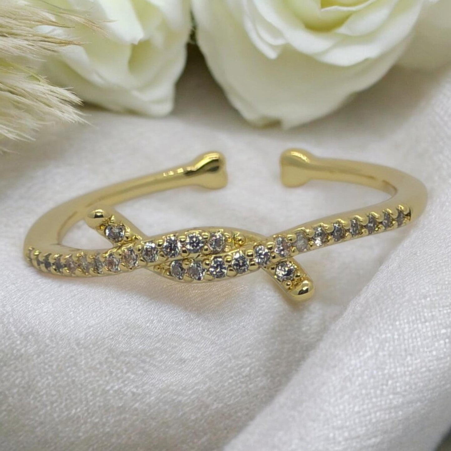 Infinity Sparkle Open Ring