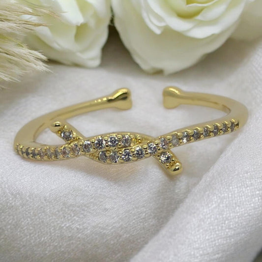 Infinity Sparkle Open Ring
