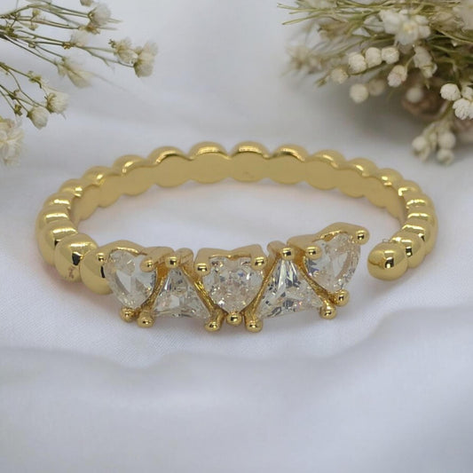 Sweetheart Crystal Open Ring