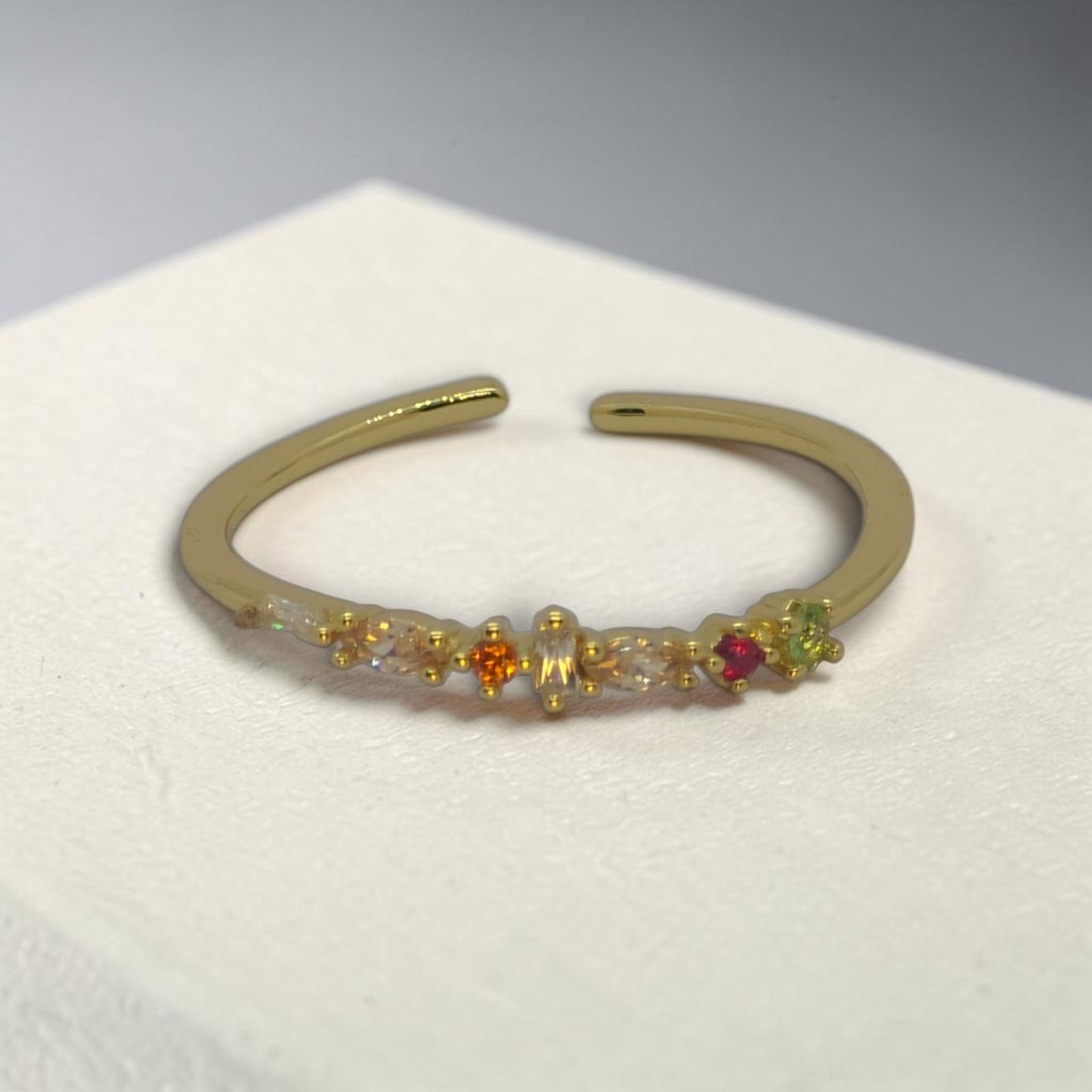 Aurora Gemstone Open Ring