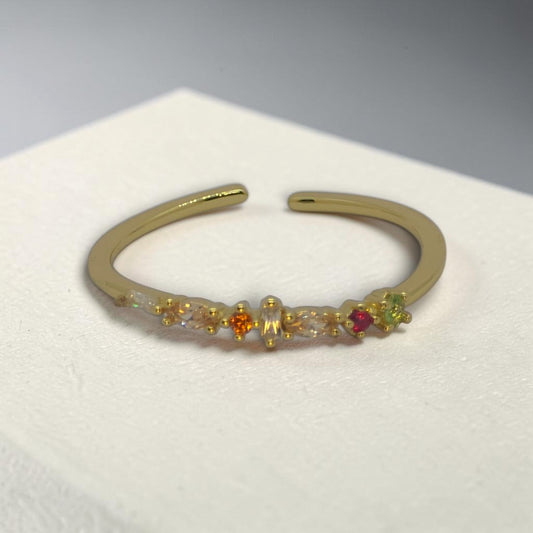 Aurora Gemstone Open Ring
