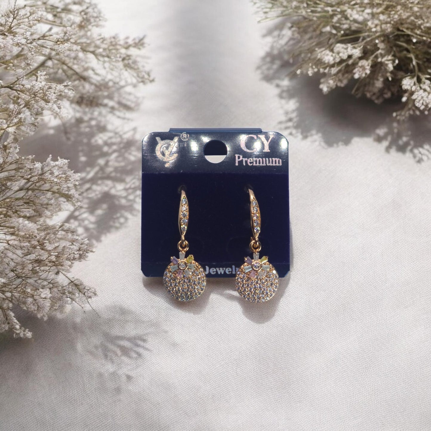 Aurora Blossom Crystal Drop Earrings
