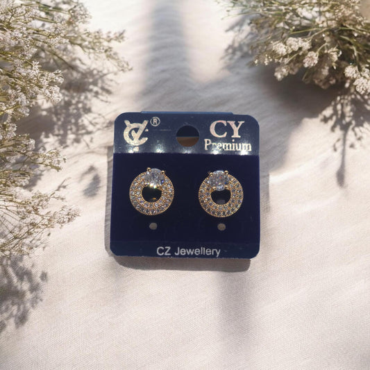 Celeste Halo Crystal Stud Earrings