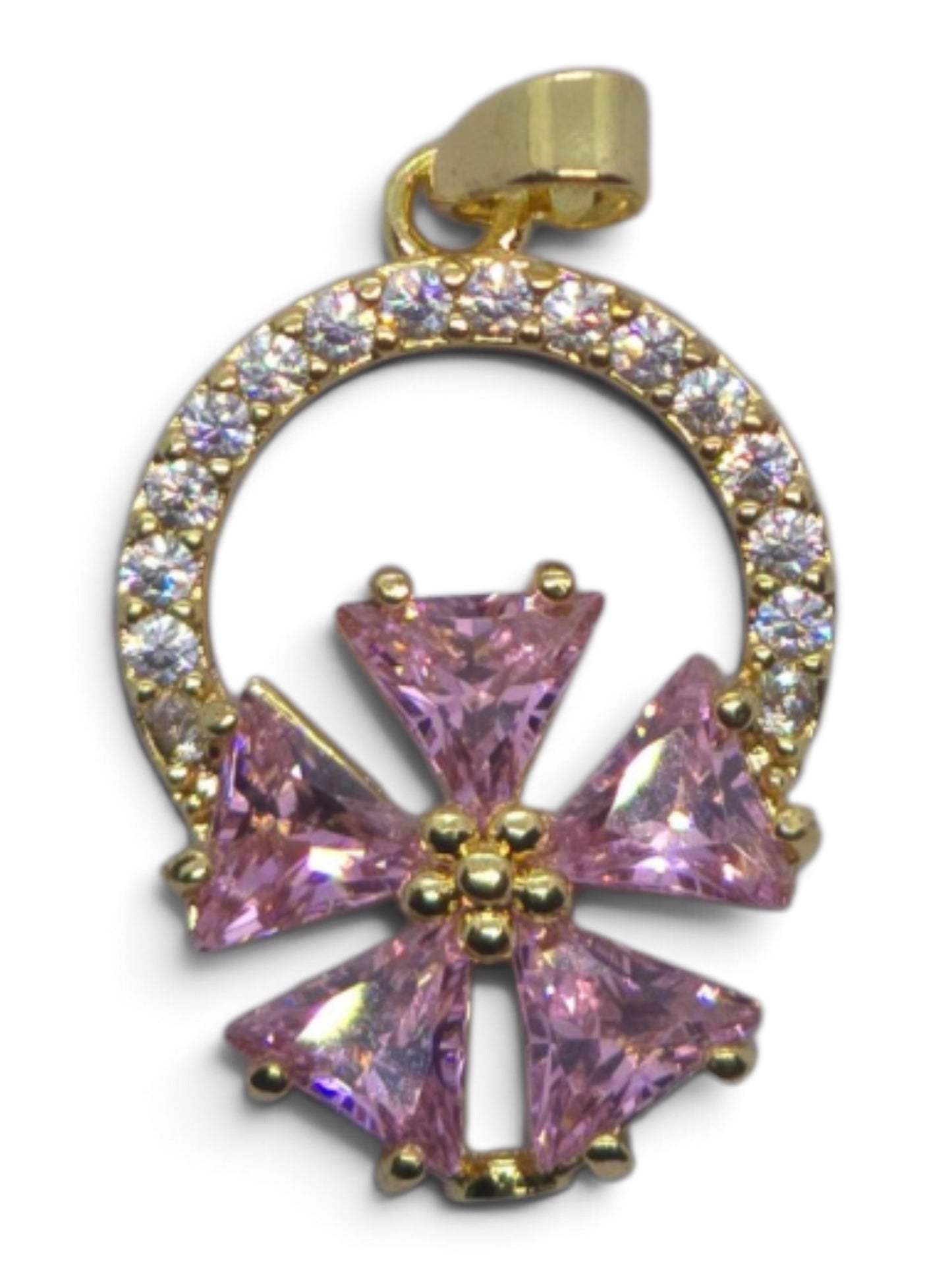 Pink Bloom Halo Pendant