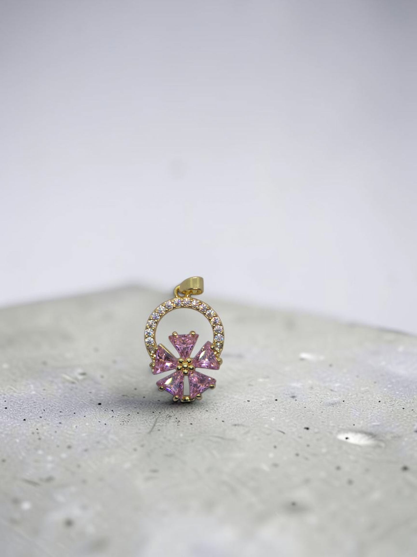 Pink Bloom Halo Pendant