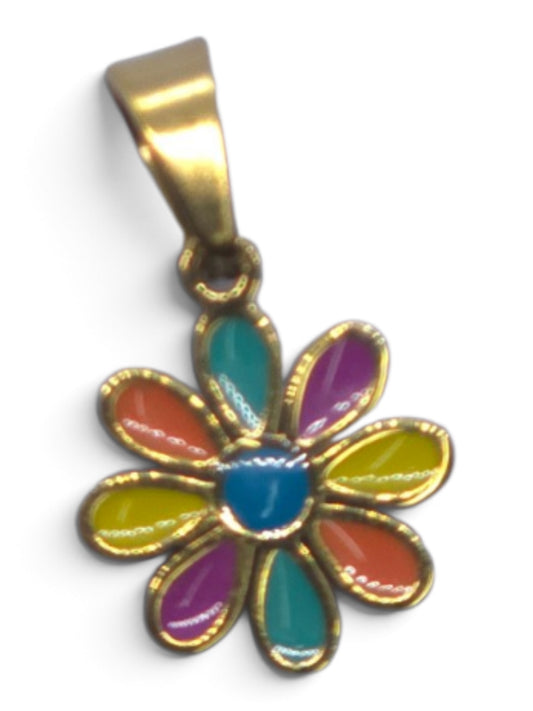 Rainbow Daisy Pendant