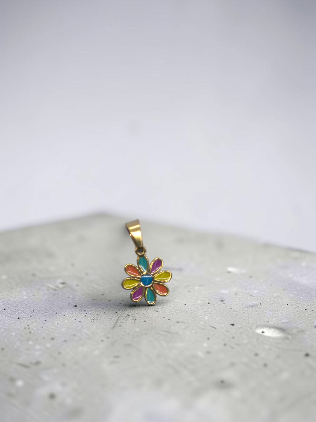 Rainbow Daisy Pendant
