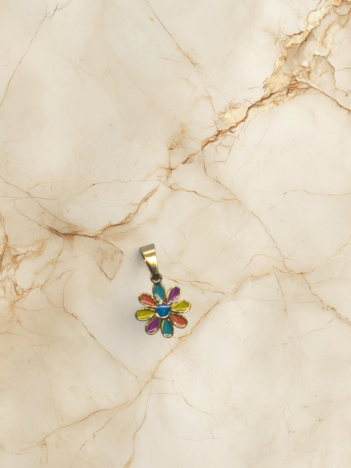 Rainbow Daisy Pendant