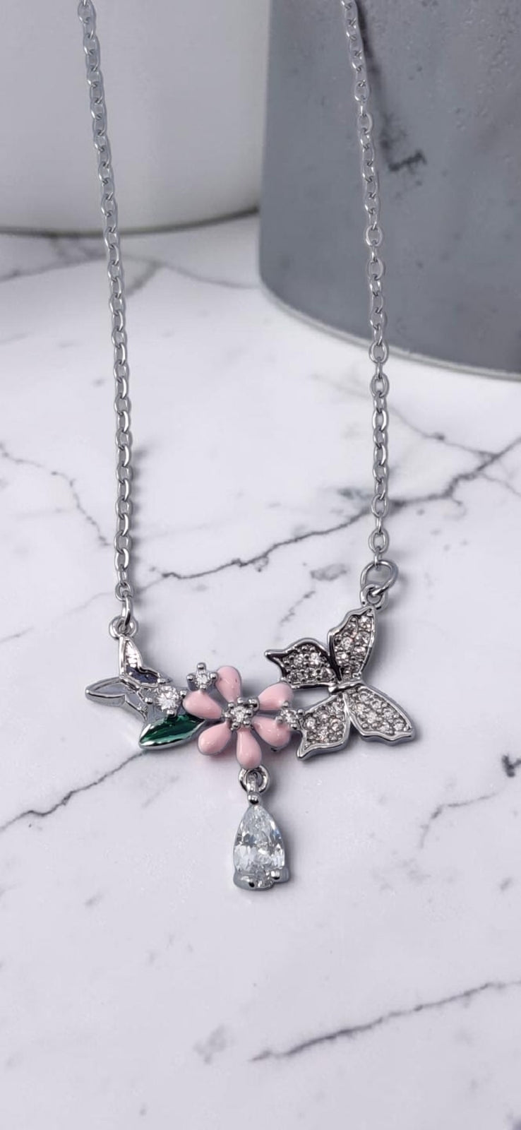 Blossom Flutter Crystal Necklace