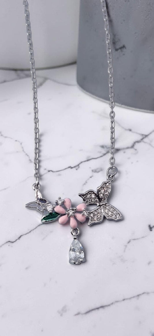 Blossom Flutter Crystal Necklace