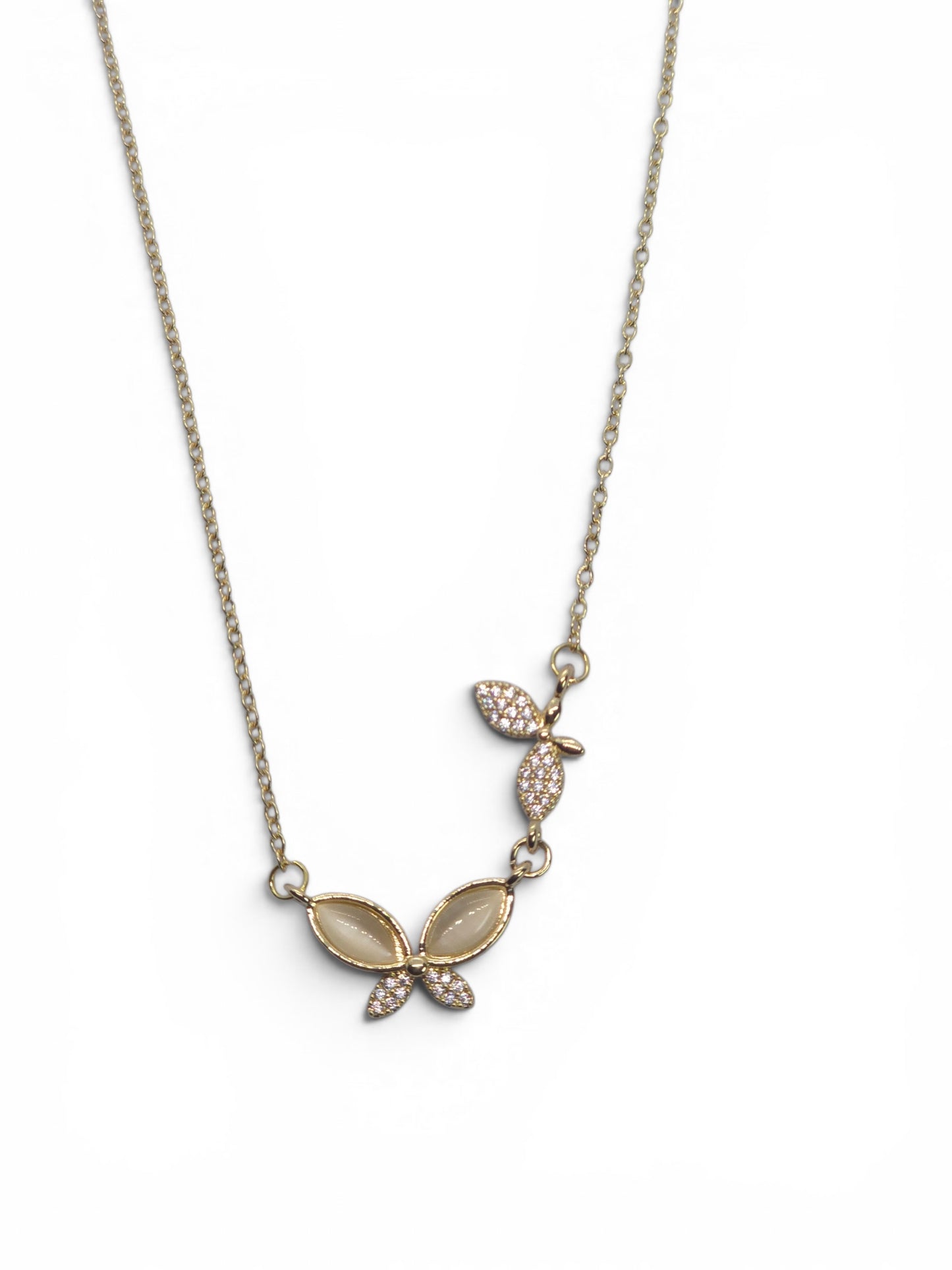 Luna Butterfly Pearl Necklace