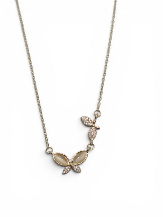 Luna Butterfly Pearl Necklace