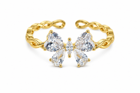 Elaria Crystal Butterfly Ring