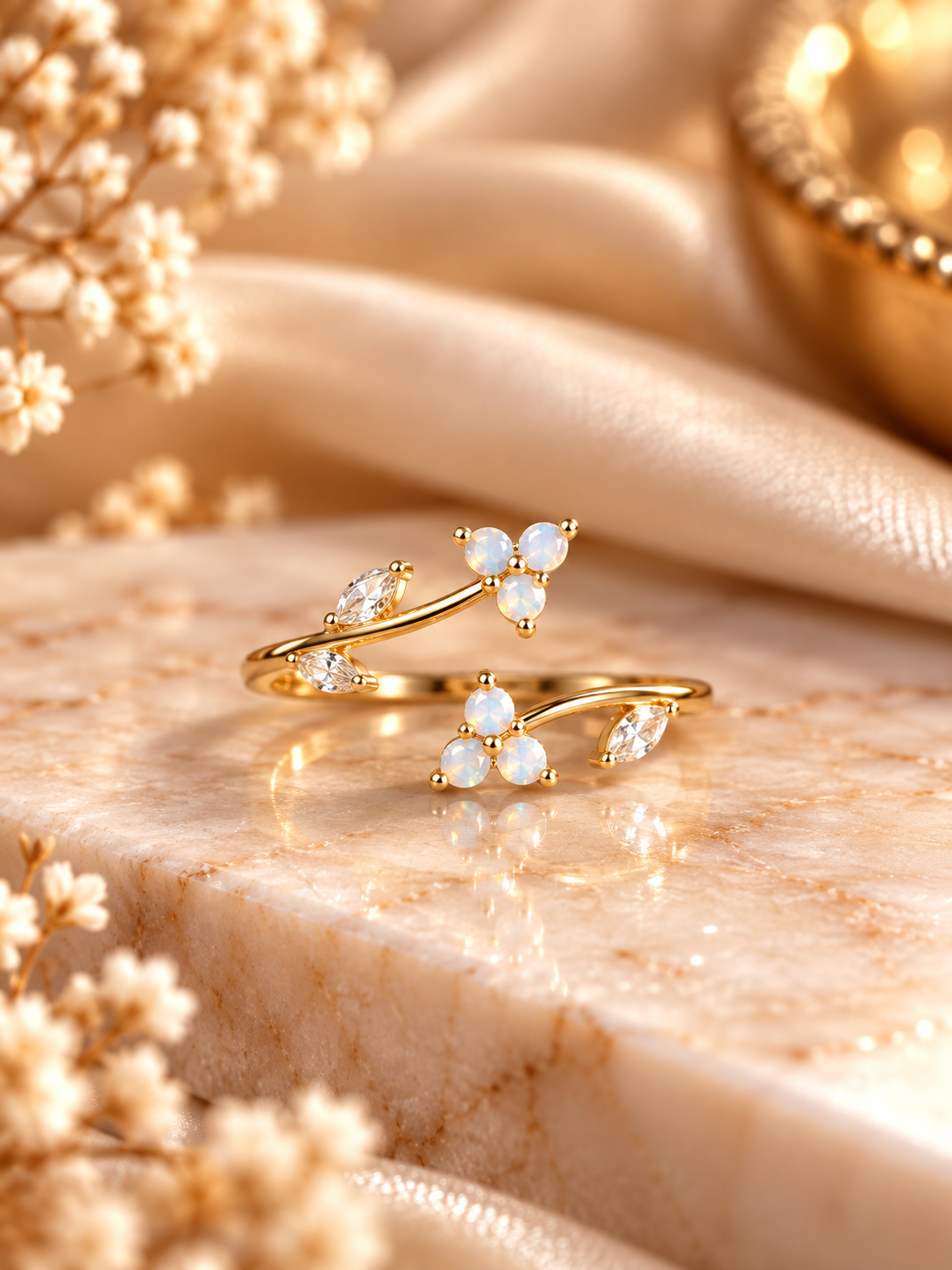 Celestia Opal Bloom Ring
