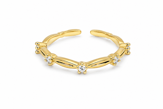 Veloura Crystal Line Ring