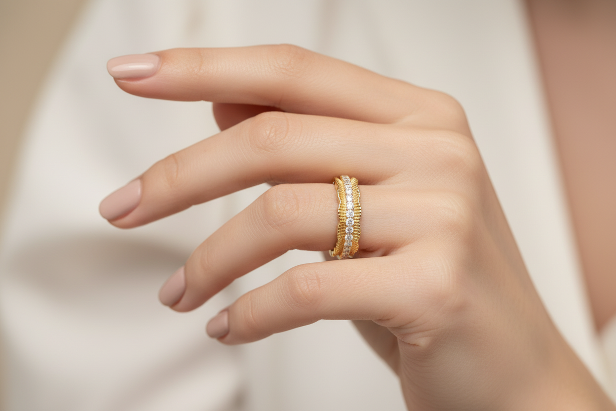 Aurielle Crystal Crown Ring