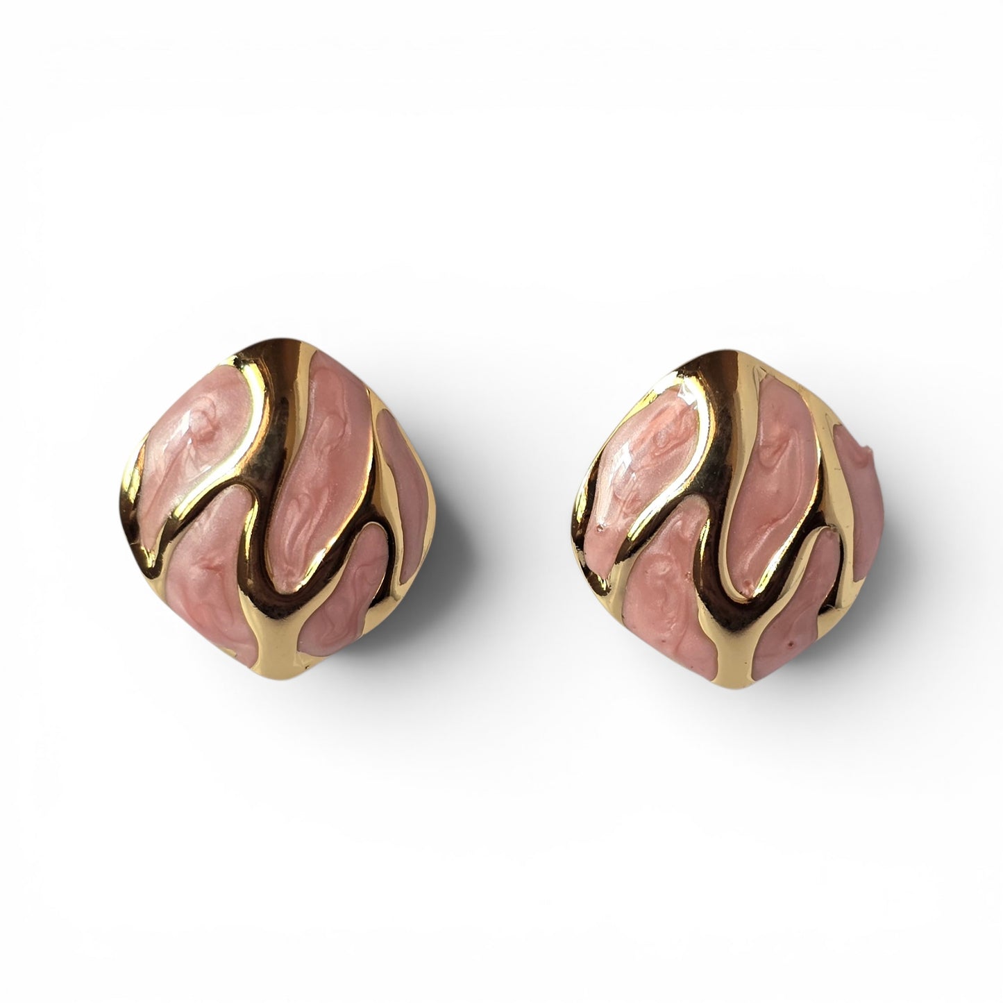 Blush Wave Luxe Stud Earrings