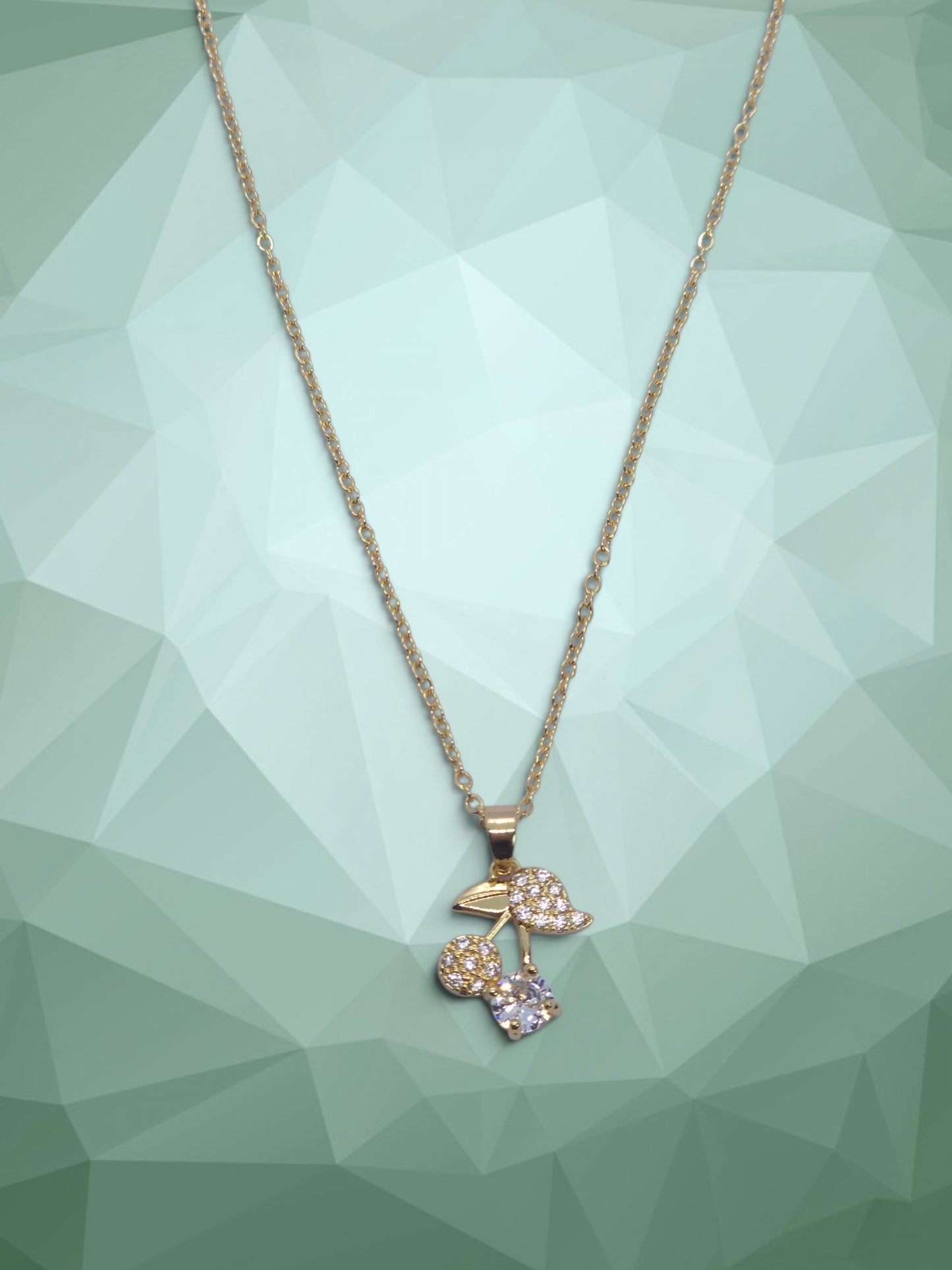 Cherry Spark Crystal Pendant