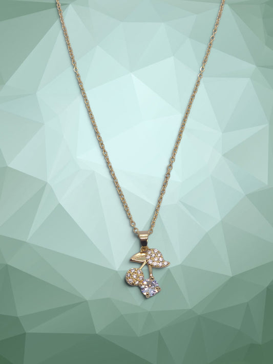 Cherry Spark Crystal Pendant