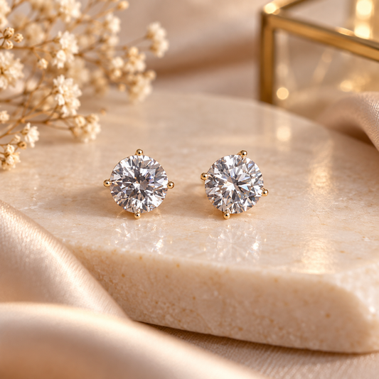 Celeste Round Crystal Studs