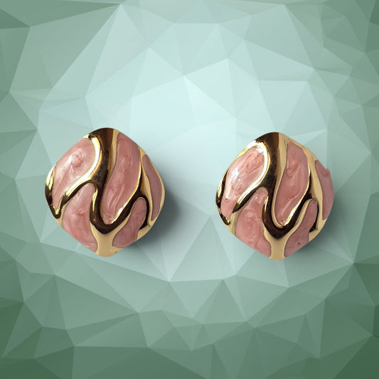 Blush Wave Luxe Stud Earrings