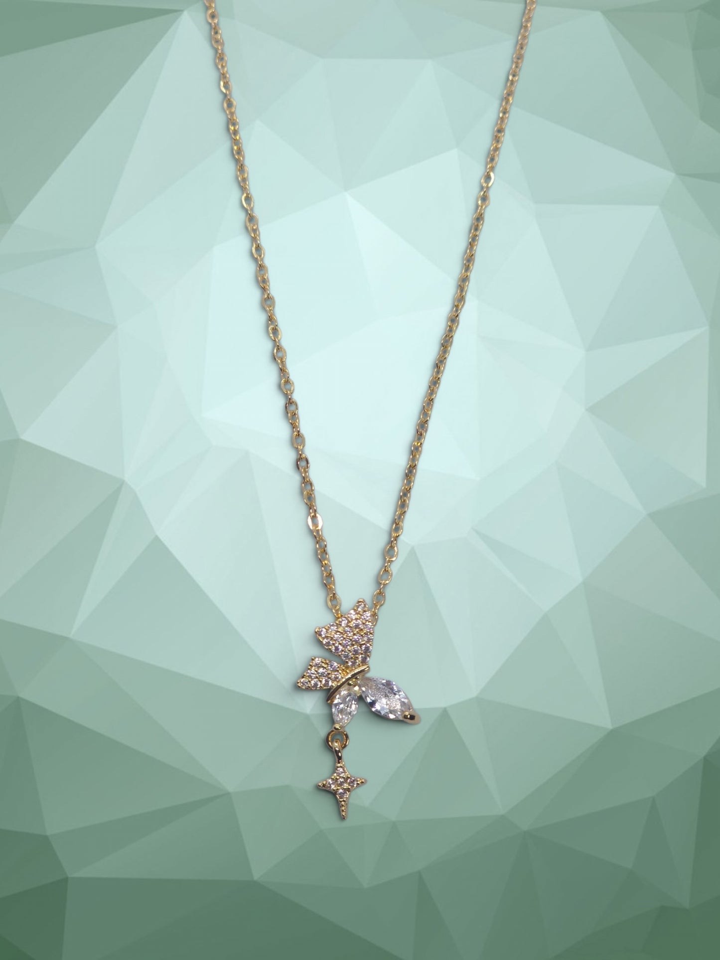 Stardust Butterfly Crystal Pendant