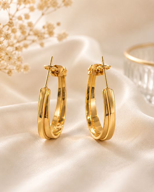 Aurora Luxe Gold Hoop Earrings