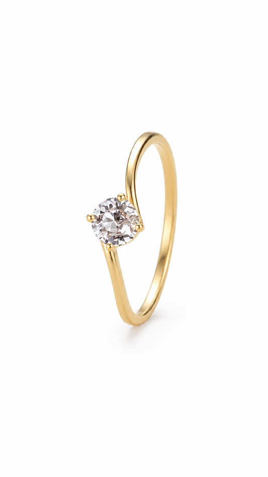 Élan Solitaire Crystal Ring
