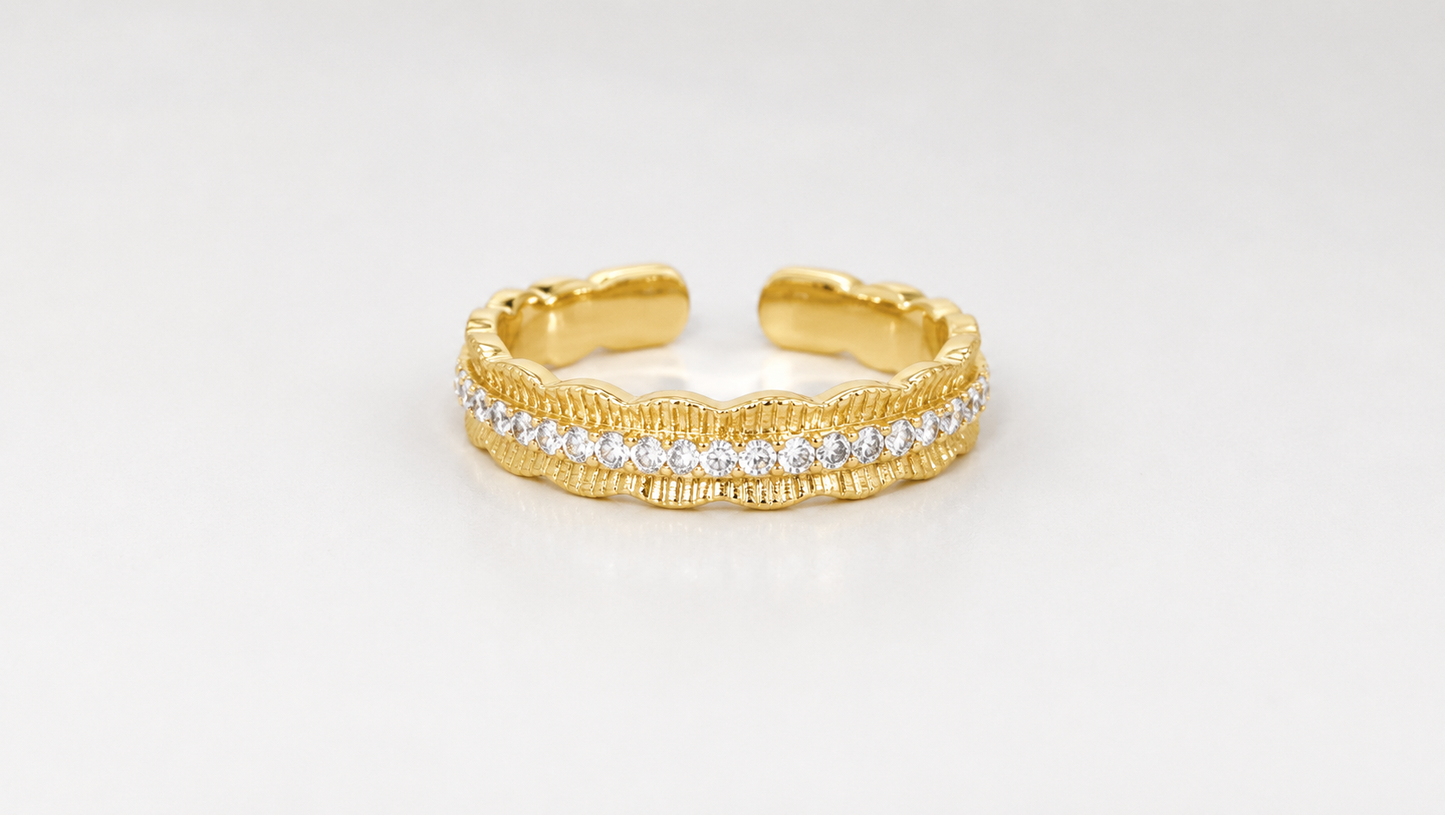 Aurielle Crystal Crown Ring
