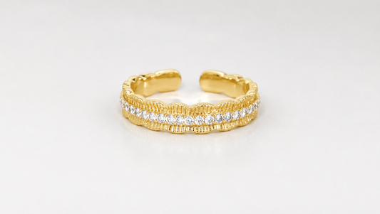 Aurielle Crystal Crown Ring