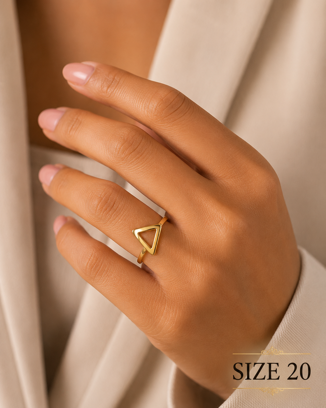 Celestia Triangle Gold Ring